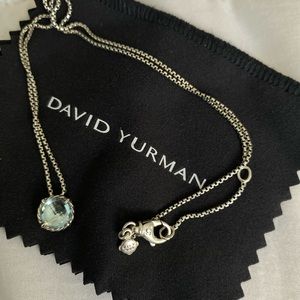 David Yurman Petite Chatelaine Necklace with Blue Topaz